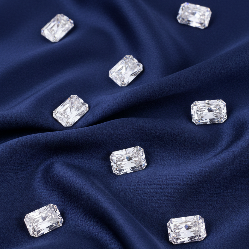 Radiant Cut Micro-Accent Lab Diamonds