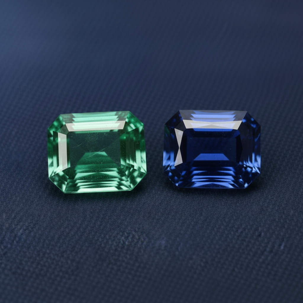 emerald cut sapphire emerald cut emeralds calibrated melee focal point jewellery