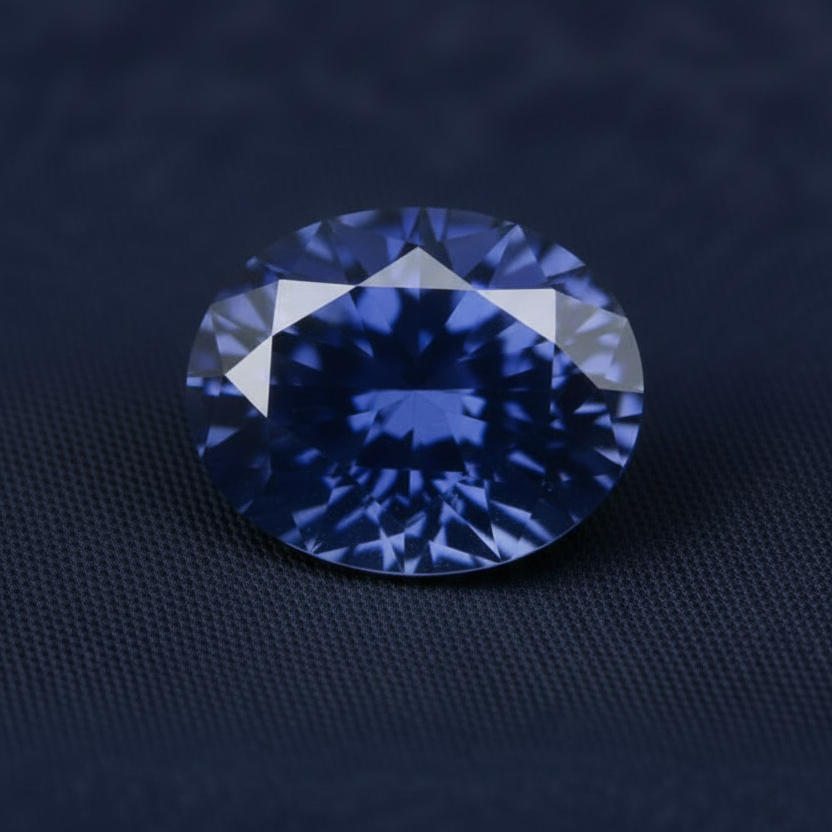 oval cut calibrated sapphire focal point jewellery melee